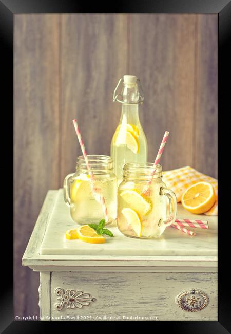 Vintage Lemonade Framed Print by Amanda Elwell
