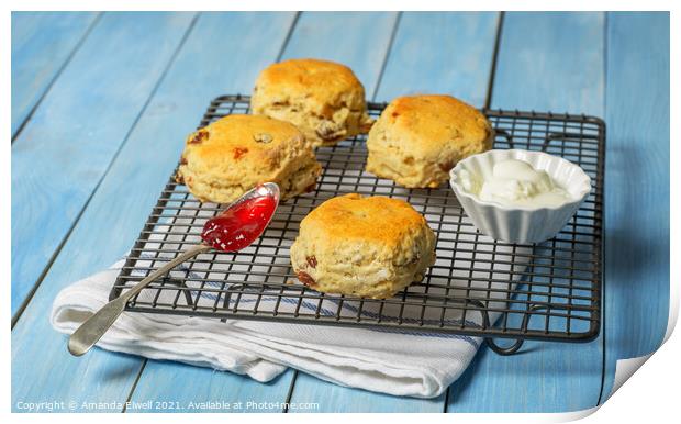 Rack Of Scones Print by Amanda Elwell