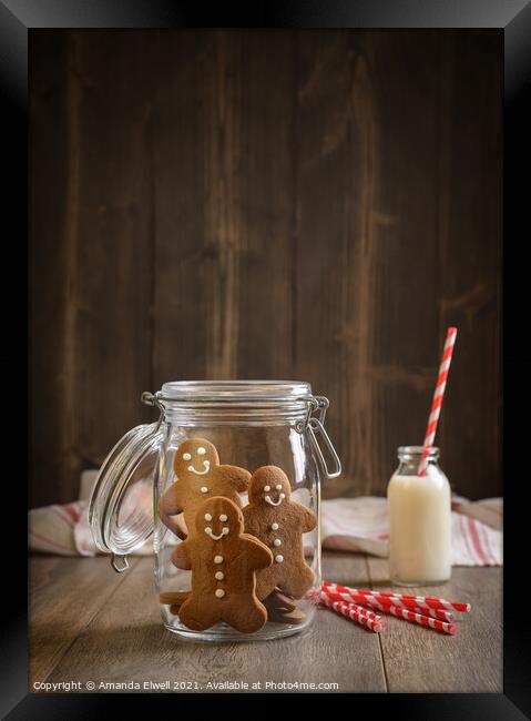 Gingerbread Jar Framed Print by Amanda Elwell
