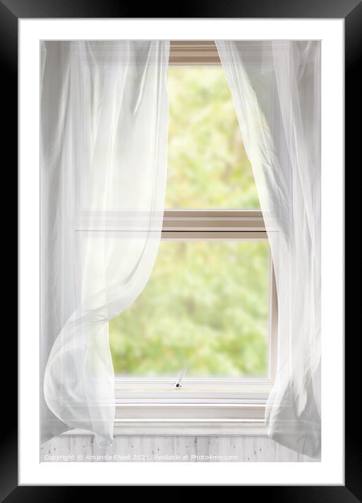 Open Window Framed Mounted Print by Amanda Elwell