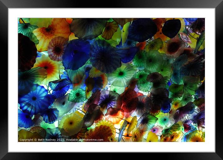 Chihuly Blossoms Framed Mounted Print by Beth Rodney