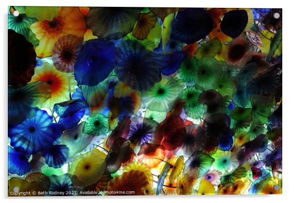 Chihuly Blossoms Acrylic by Beth Rodney