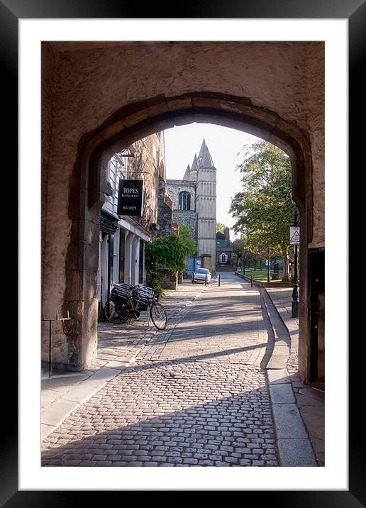 Rochester Cathedral Framed Mounted Print by Ann Garrett