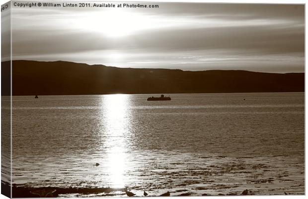 Sunset in Fairlie 1 Canvas Print by William Linton