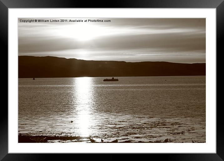 Sunset in Fairlie 1 Framed Mounted Print by William Linton