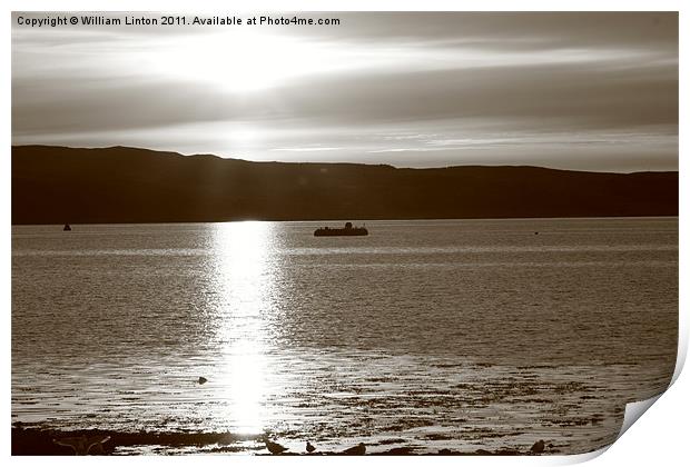 Sunset in Fairlie 1 Print by William Linton