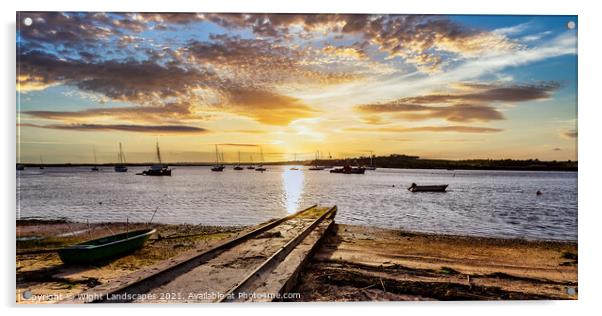 Alvor Sunset Acrylic by Wight Landscapes