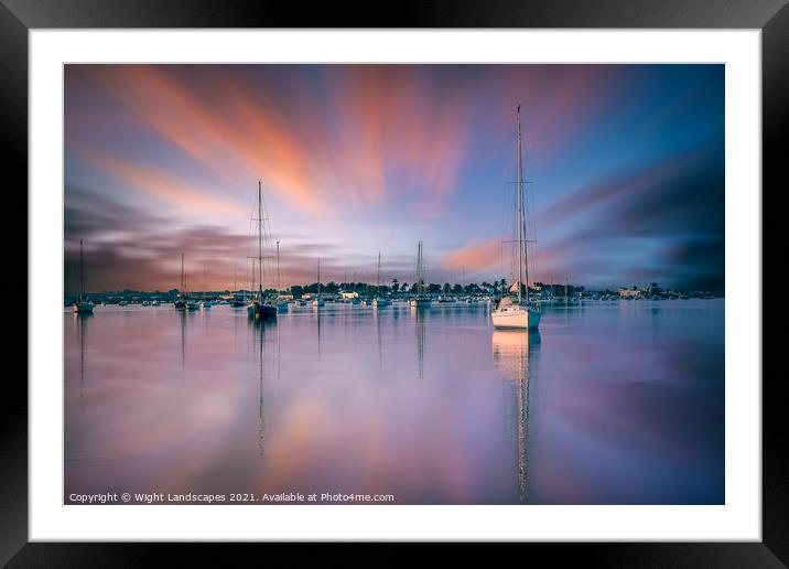 Sancti Petri Sunset Framed Mounted Print by Wight Landscapes