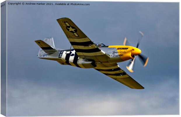 North American P-51D Mustang 'Ferocious Frankie' Canvas Print by Andrew Harker