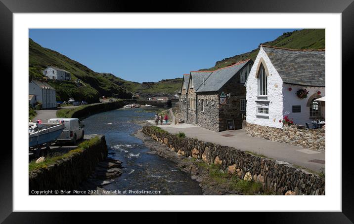 Boscastle Harbour, Cornwall  Framed Mounted Print by Brian Pierce