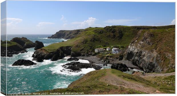 Kynance Cove from the South West Coast Footpath, C Canvas Print by Brian Pierce