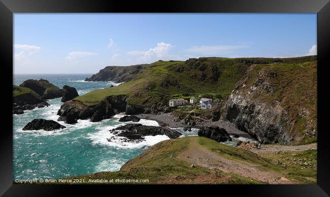Kynance Cove from the South West Coast Footpath, C Framed Print by Brian Pierce