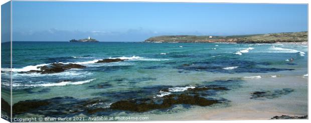 Incoming Tide, Gwithian. Hayle Beach, St Ives bay Canvas Print by Brian Pierce