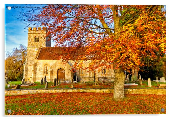 Codford St Mary Church, Wiltshire, UK Acrylic by Andrew Harker