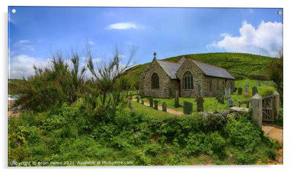 The Church of Storms, Church Cove, Lizard, Cornwal Acrylic by Brian Pierce