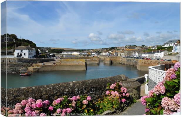 Porthleven Harbour, Cornwall  Canvas Print by Brian Pierce