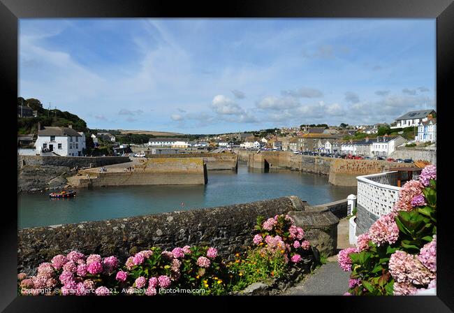 Porthleven Harbour, Cornwall  Framed Print by Brian Pierce