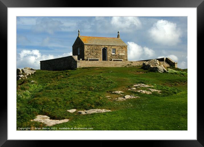 The Chapel on the Island, St Ives, Cornwall  Framed Mounted Print by Brian Pierce