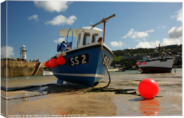 SS2 in St Ives Harbour  Canvas Print by Brian Pierce