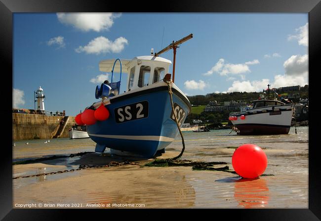 SS2 in St Ives Harbour  Framed Print by Brian Pierce