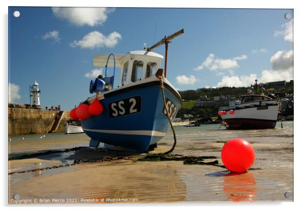 SS2 in St Ives Harbour  Acrylic by Brian Pierce