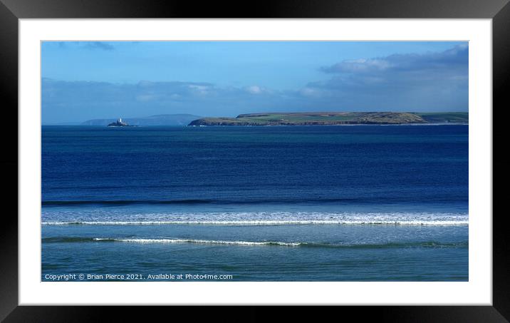 Moody Blue St Ives, Cornwall  Framed Mounted Print by Brian Pierce