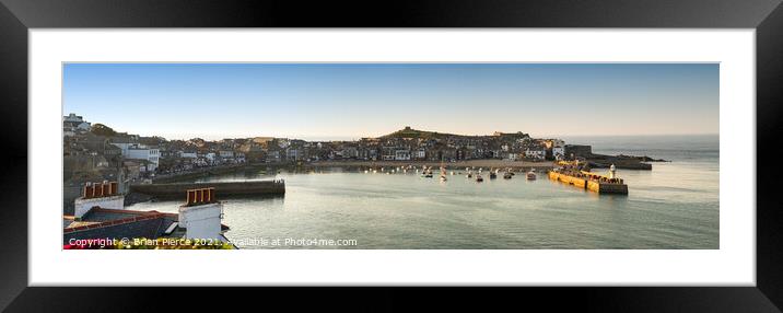 St Ives, Panorama Framed Mounted Print by Brian Pierce