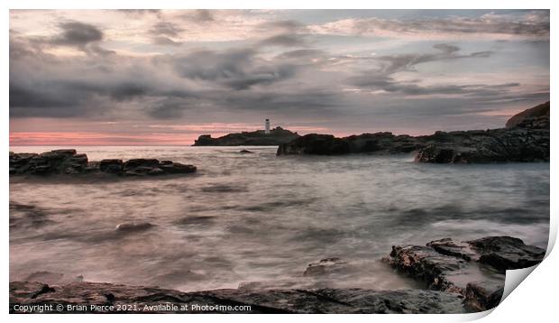 Godrevy Lighthouse, Cornwall  Print by Brian Pierce