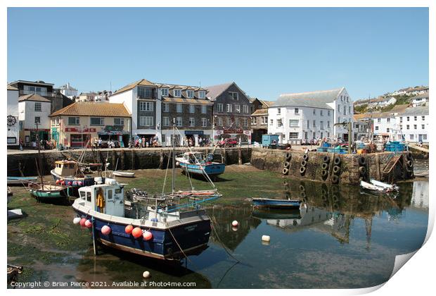 Mevagissey Harbour, Cornwall  Print by Brian Pierce