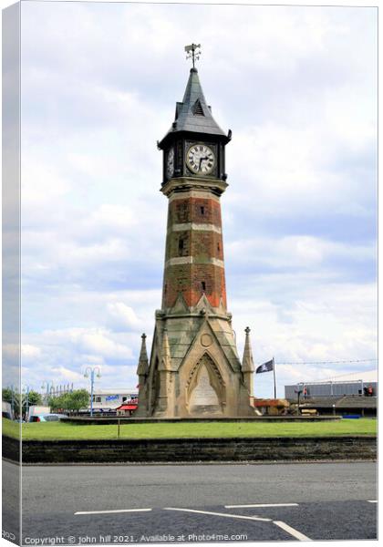 Jubilee Clock Tower at Skegness. Canvas Print by john hill