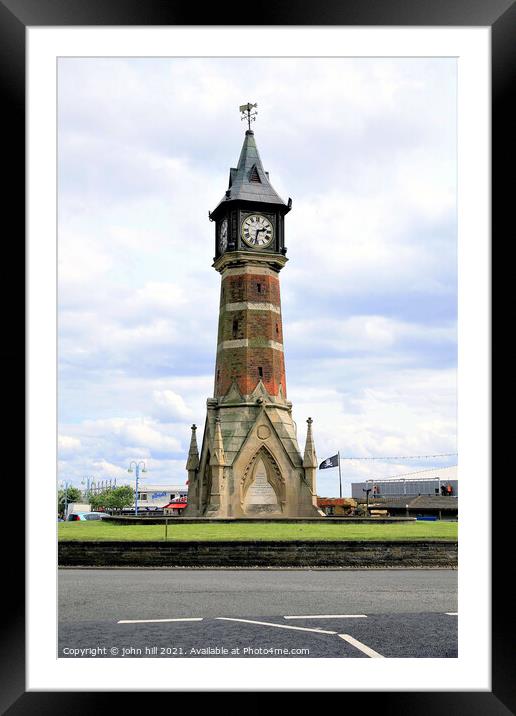 Jubilee Clock Tower at Skegness. Framed Mounted Print by john hill
