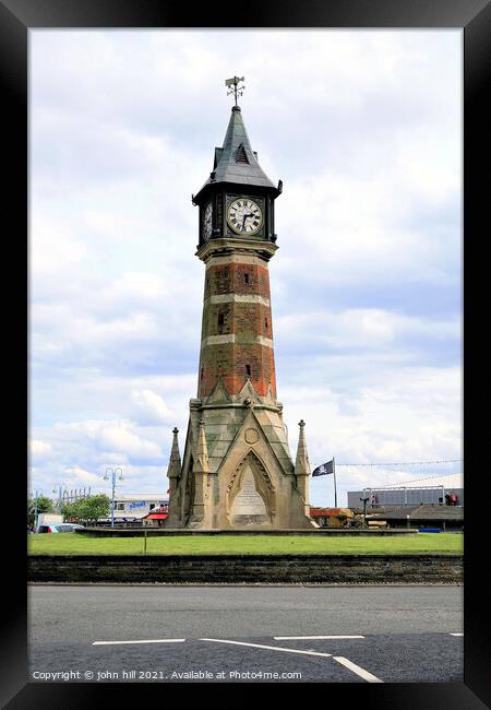 Jubilee Clock Tower at Skegness. Framed Print by john hill