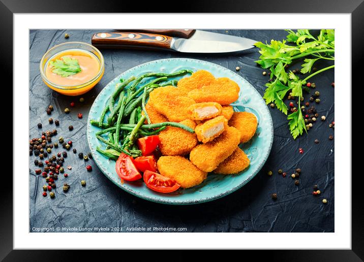 Nuggets with vegetables Framed Mounted Print by Mykola Lunov Mykola