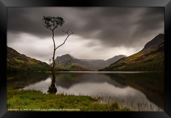 Fleetwith Pike and Buttermere in the lake district 225 Framed Print by PHILIP CHALK