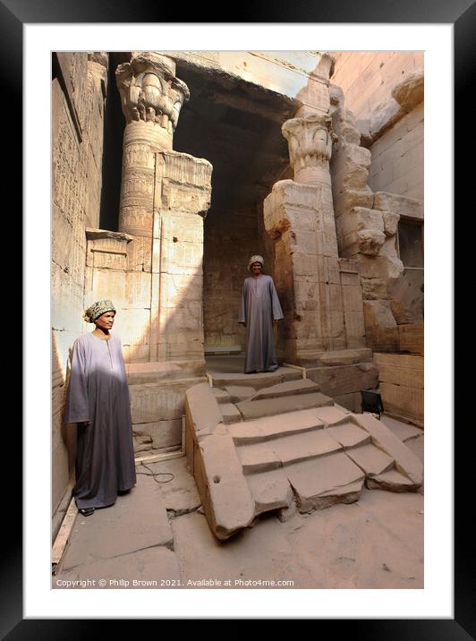  Horus Temple in Egypt in 2013 Framed Mounted Print by Philip Brown