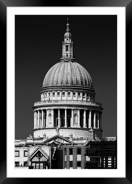 St Pauls in Black & White Framed Mounted Print by Garry Neesam