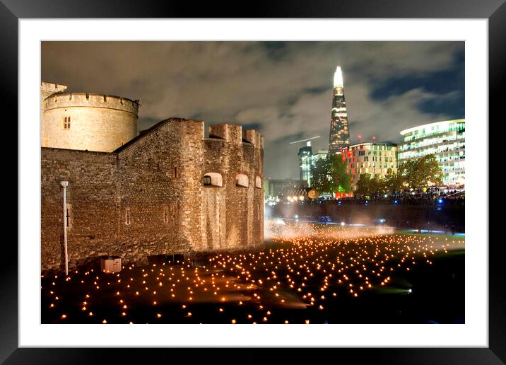 Tower of London Beyond The Deepening Shadow Framed Mounted Print by Andy Evans Photos