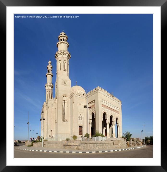 El-Tabia Mosque in Aswan, Egypt Framed Mounted Print by Philip Brown