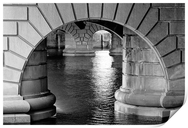 Arches of a Glasgow Bridge Print by Tim O'Brien
