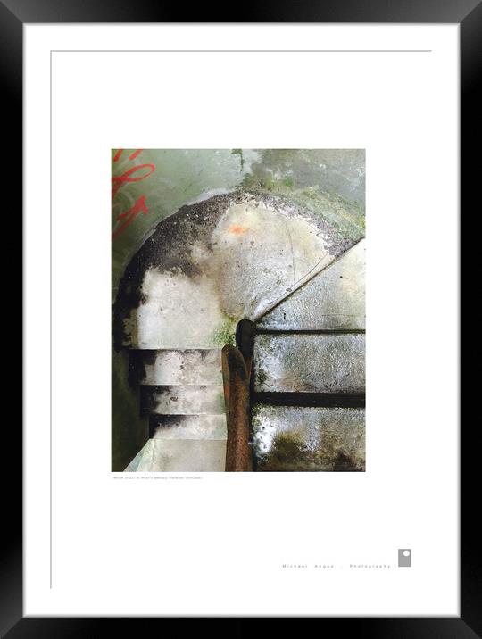 Return Stair: St Peter’s Seminary (Cardross) Framed Mounted Print by Michael Angus