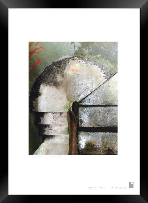 Return Stair: St Peter’s Seminary (Cardross) Framed Print by Michael Angus