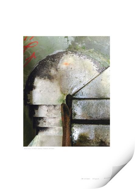 Return Stair: St Peter’s Seminary (Cardross) Print by Michael Angus
