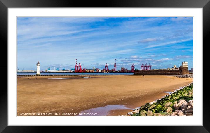 New Brighton beach  Framed Mounted Print by Phil Longfoot
