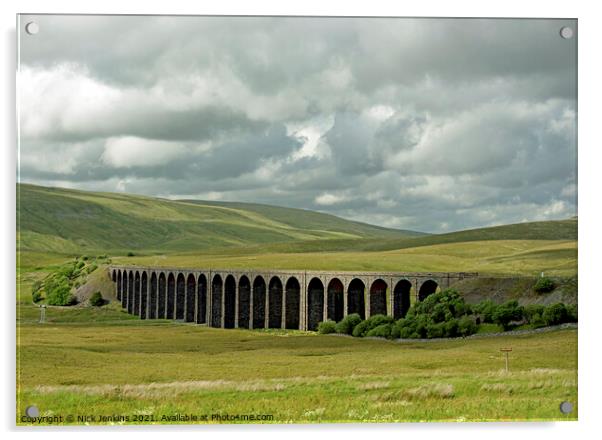 Ribblehead Viaduct Ribblesdale Yorkshire Dales Acrylic by Nick Jenkins