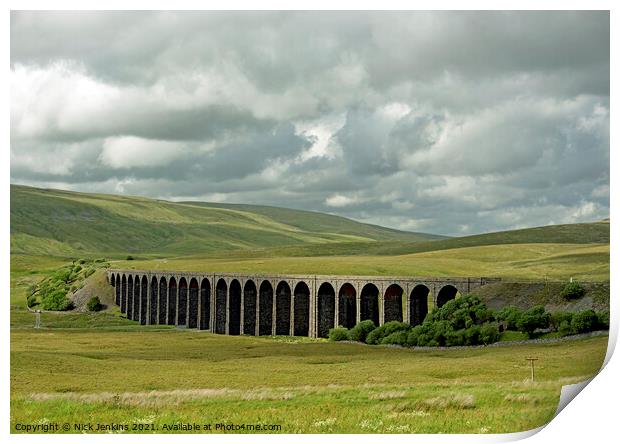 Ribblehead Viaduct Ribblesdale Yorkshire Dales Print by Nick Jenkins