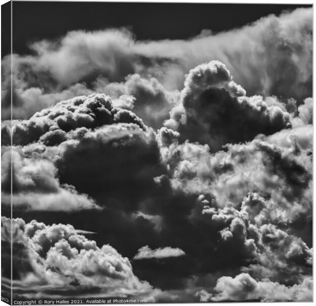 Fluffy clouds in the sky Canvas Print by Rory Hailes