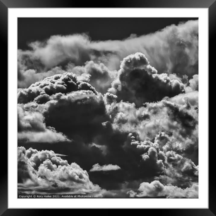 Fluffy clouds in the sky Framed Mounted Print by Rory Hailes
