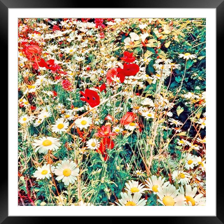 Untamed Beauty A Wildflower Meadow Framed Mounted Print by Beryl Curran