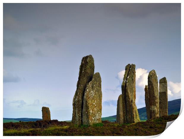 At The Ring of Brodgar Print by Steven Watson