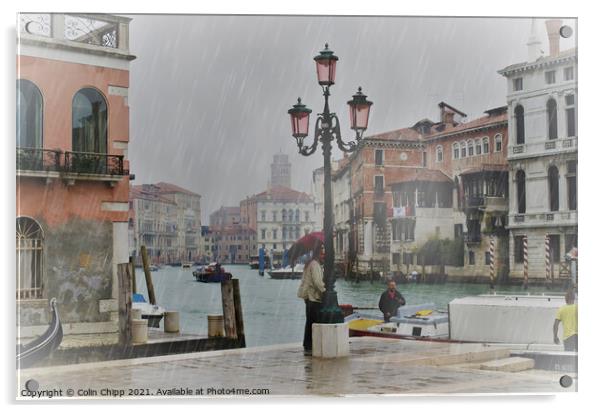 Rainy day in Venice Acrylic by Colin Chipp